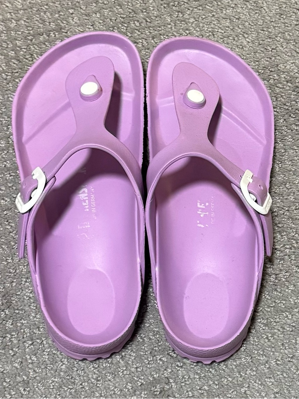 Birkenstock Lavender Purple EVA Thong Sandals